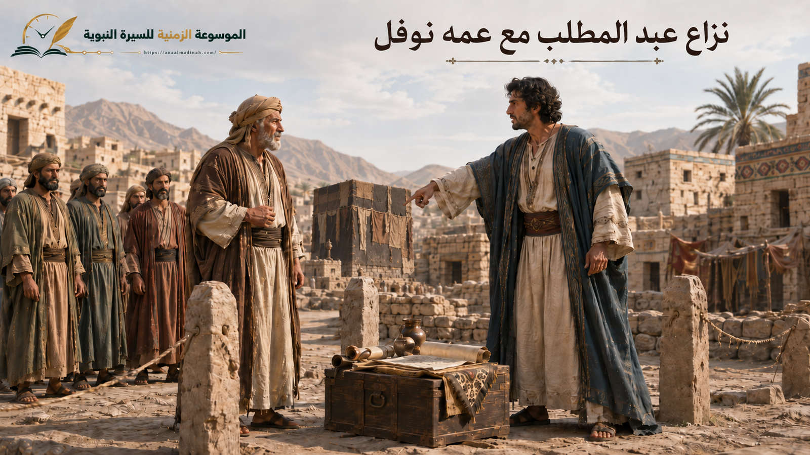 نزاع عبد المطلب مع عمه نوفل على حقوق ابيه